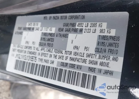 2018 Mazda Mazda6 Signature из США, поврежденный, VIN JM1GL1XY3J1316575